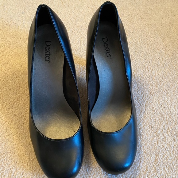 Black pleather heels. Worn only once. - Picture 4 of 4